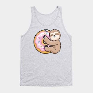 Sloth Pink Donut Tank Top